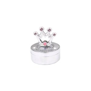 Cutiuță Argintată Prima Șuviță Crown - Cristale Swarovski - Fetiță