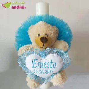 Lumanare Botez Fluffy Bear1