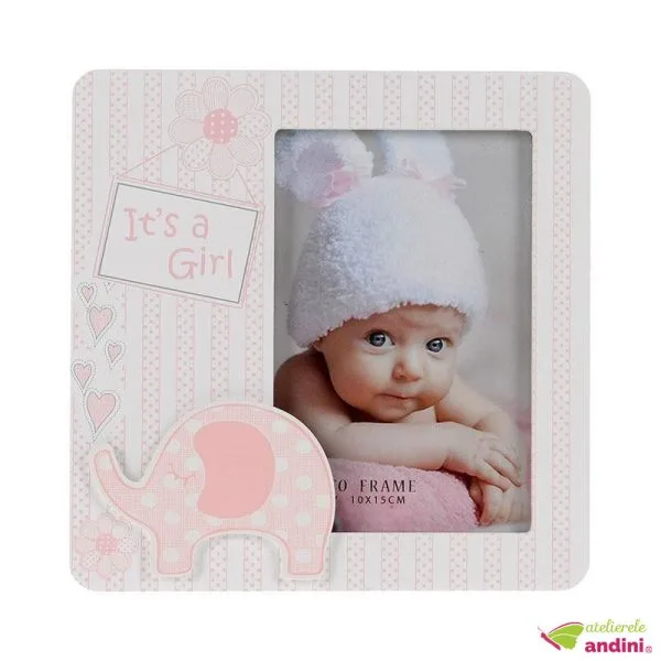 Rama Foto Baby Elephant Pink1