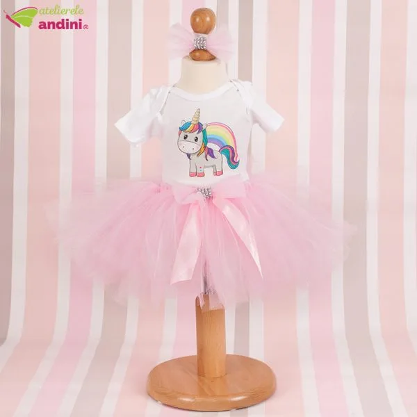 Set Rochita Tutu Rainbow Unicorn3