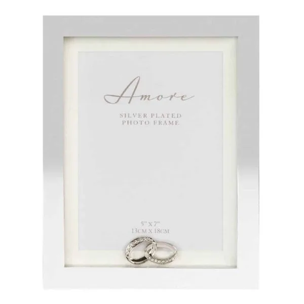 Rama foto Amore Crystal Ring Argintata 13x18