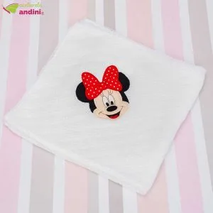 Paturica Personalizata Botez Minnie Red Bow1