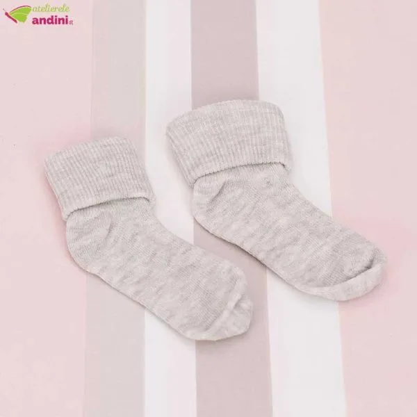 Sosete Bebe Simple Gray1