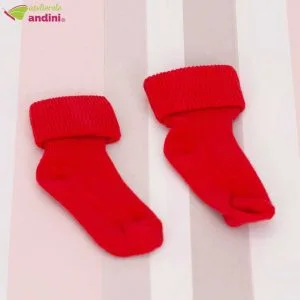 Sosete Bebe Simple Red1