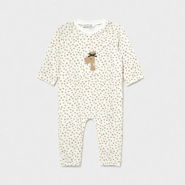 pijama fetita giraffe cream dots 1