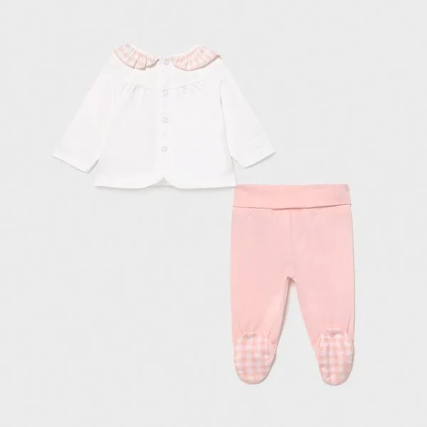 set bluza pantaloni fetite fluturas si libelule roz 2