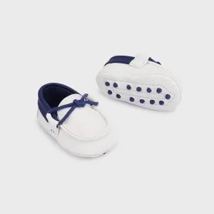 Mocasini Baby Royal and White