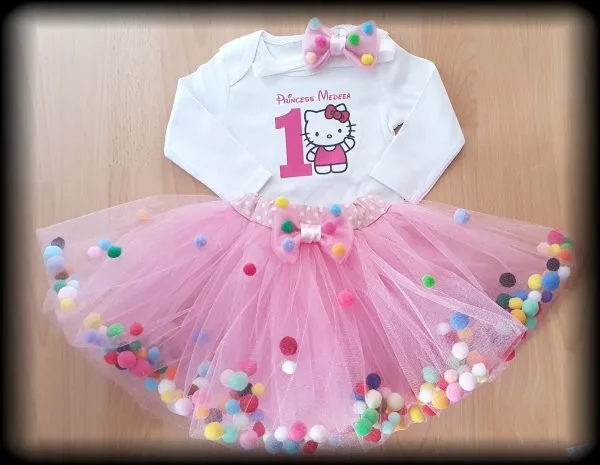 Set Rochiță Tutu - Candy Hello Kitty