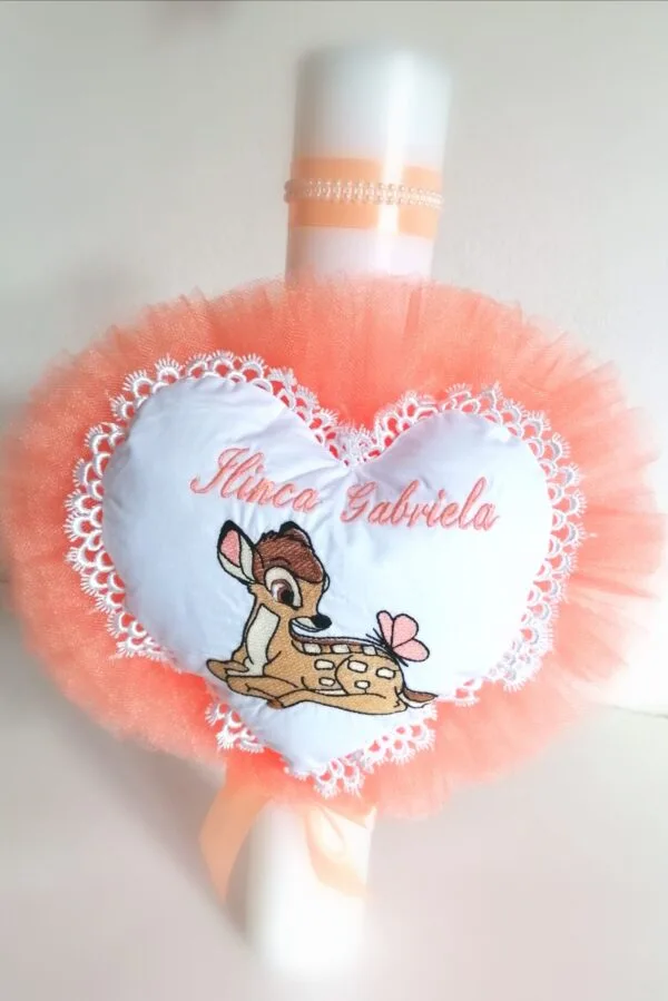 Lumânare Botez Bambi Personalizata